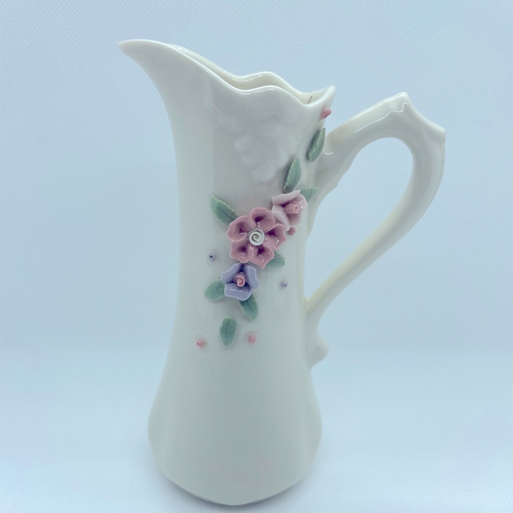 Made in the USA. Petite porcelain pitcher or Vase